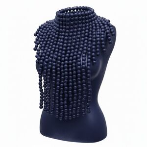 Beaded Neck Cascade Regalia ▪︎ Navy